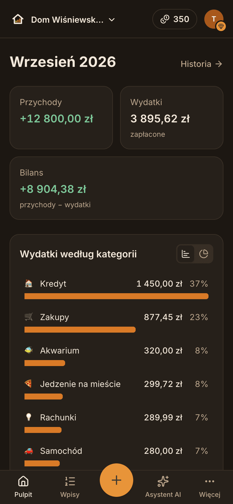DomowaKasa na telefonie