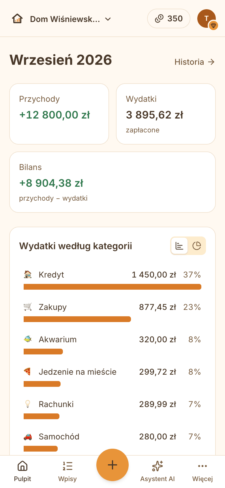 DomowaKasa na telefonie